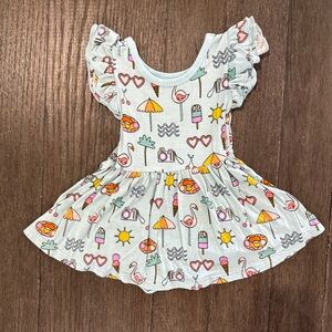 Little Sleepies Baby Twirl Dress Playwear Size 12-18 Months